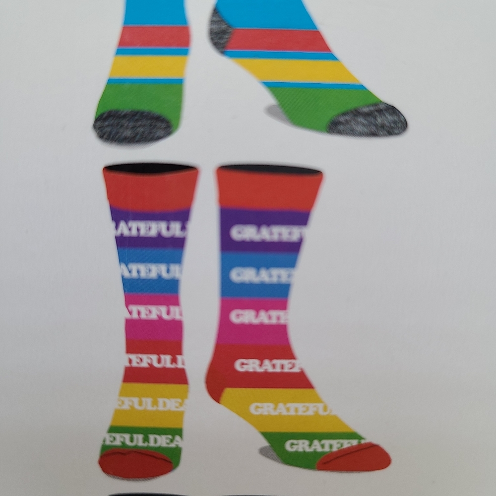 Grateful Dead Socks- 6 Pack of Deadhead Designs. Grate Gift! - Picture 4 of 10